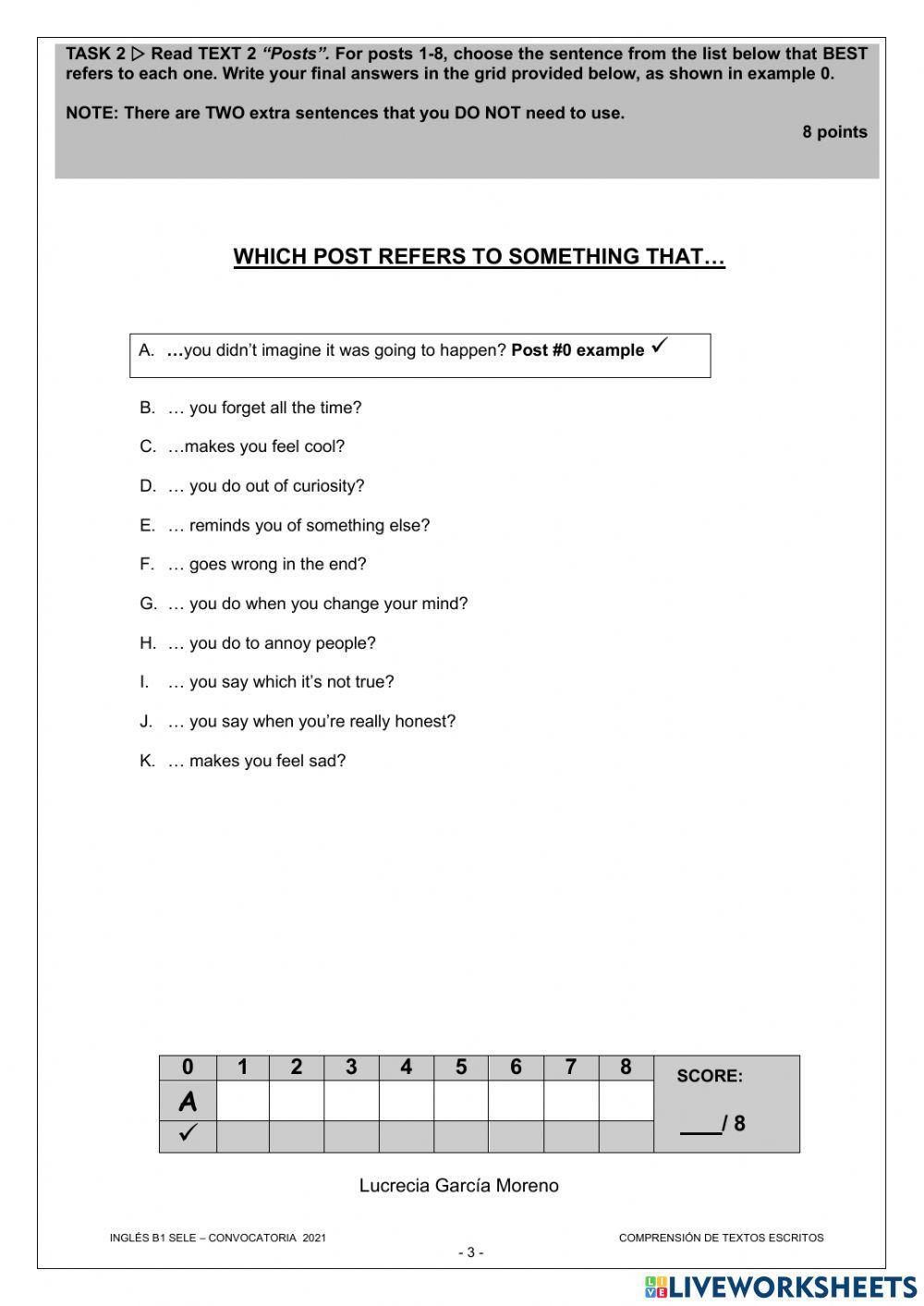 Reading B1 SELE  2021 Murcia