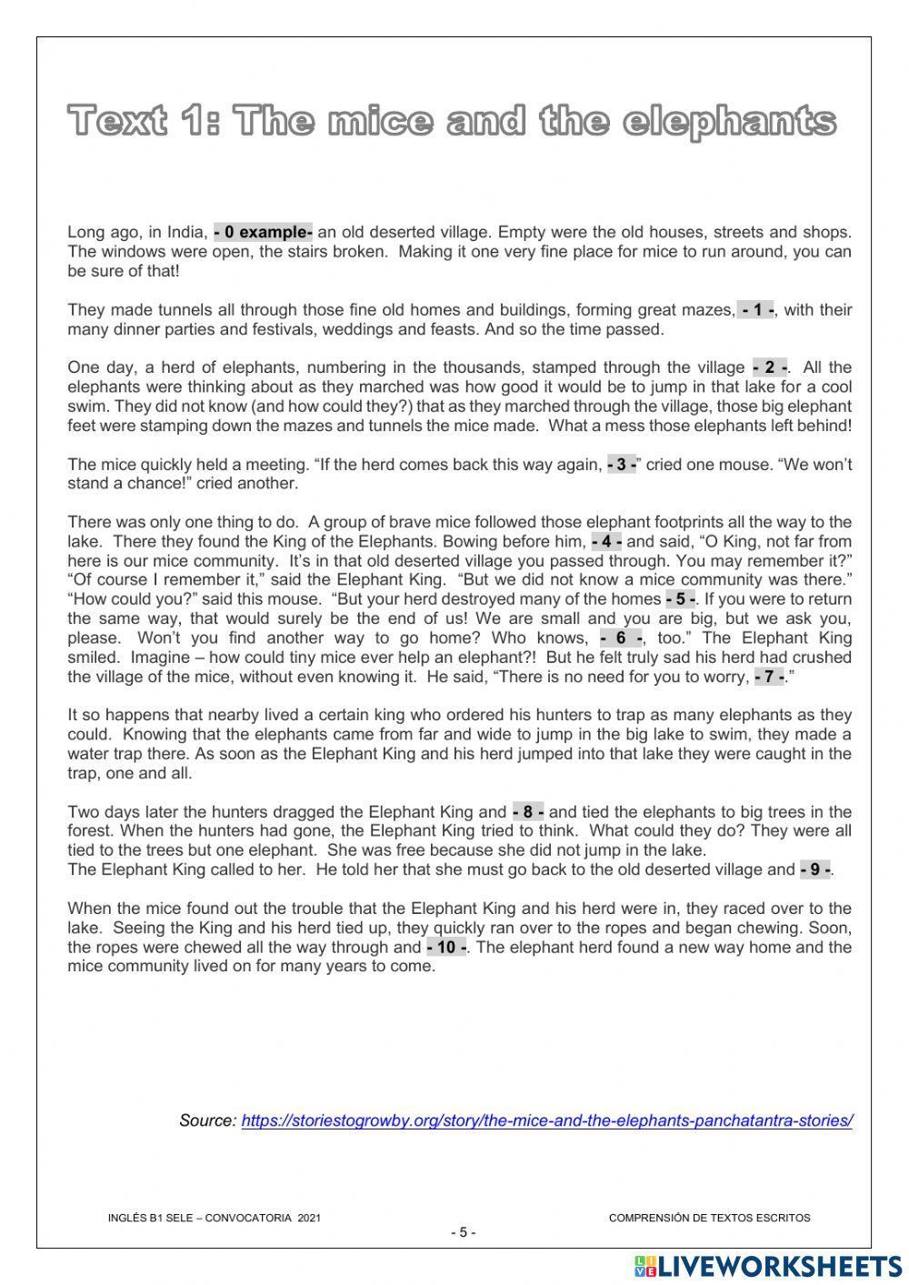 Reading B1 SELE  2021 Murcia