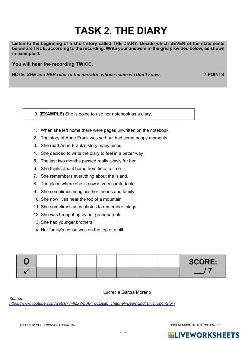 Listening (CTO) - Examen B1 SELE - EOI Murcia 2021