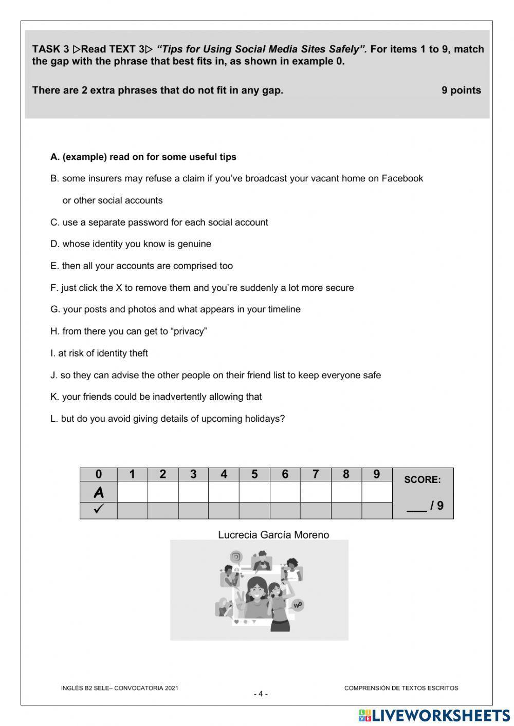 READING (CTE) B2 SELE - EOI Murcia 2021