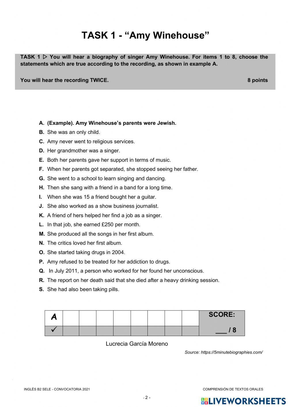 SELE B2 - LISTENING (CTO) - EOI Murcia 2021