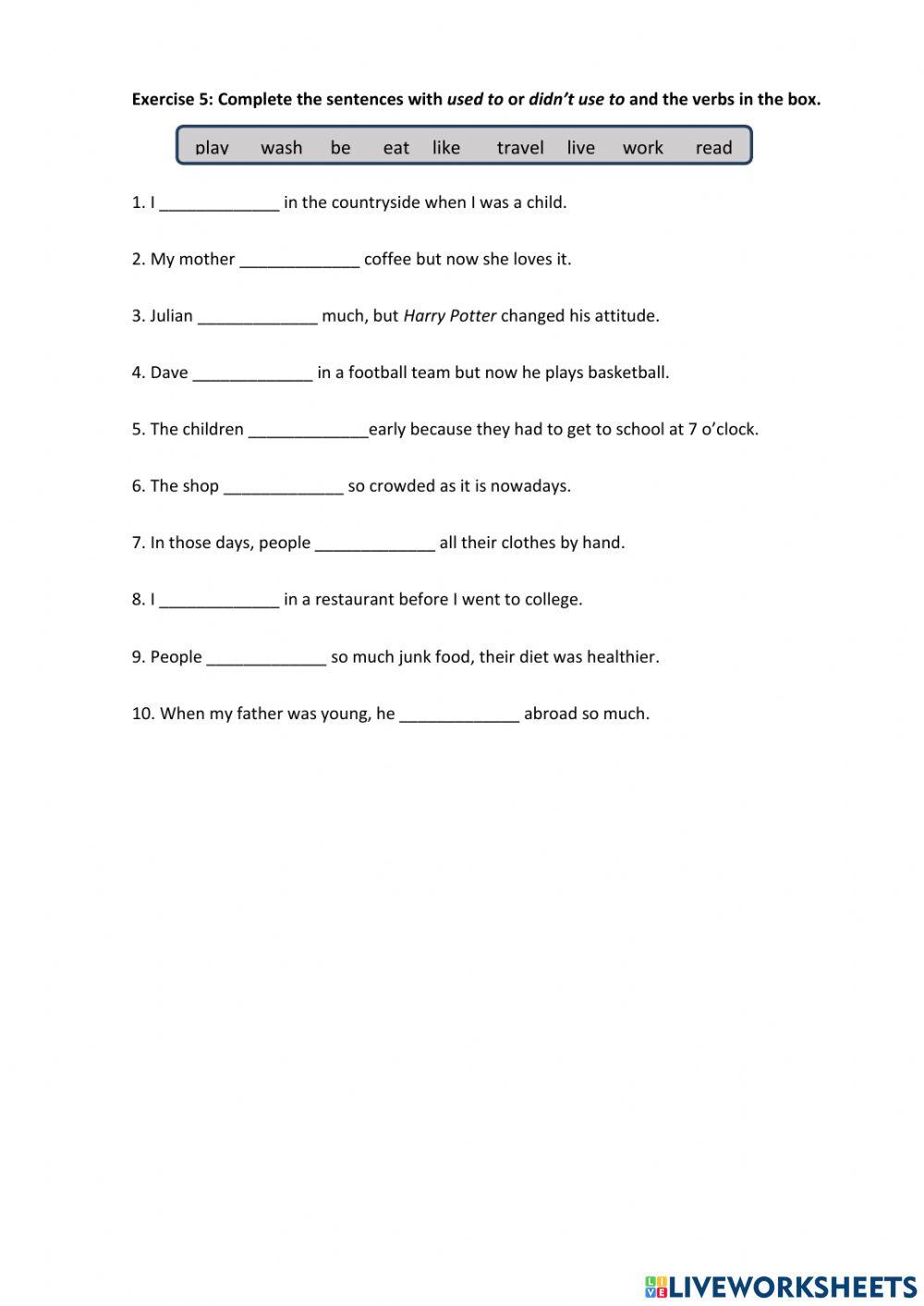 Grade 7 - Used to Vbare