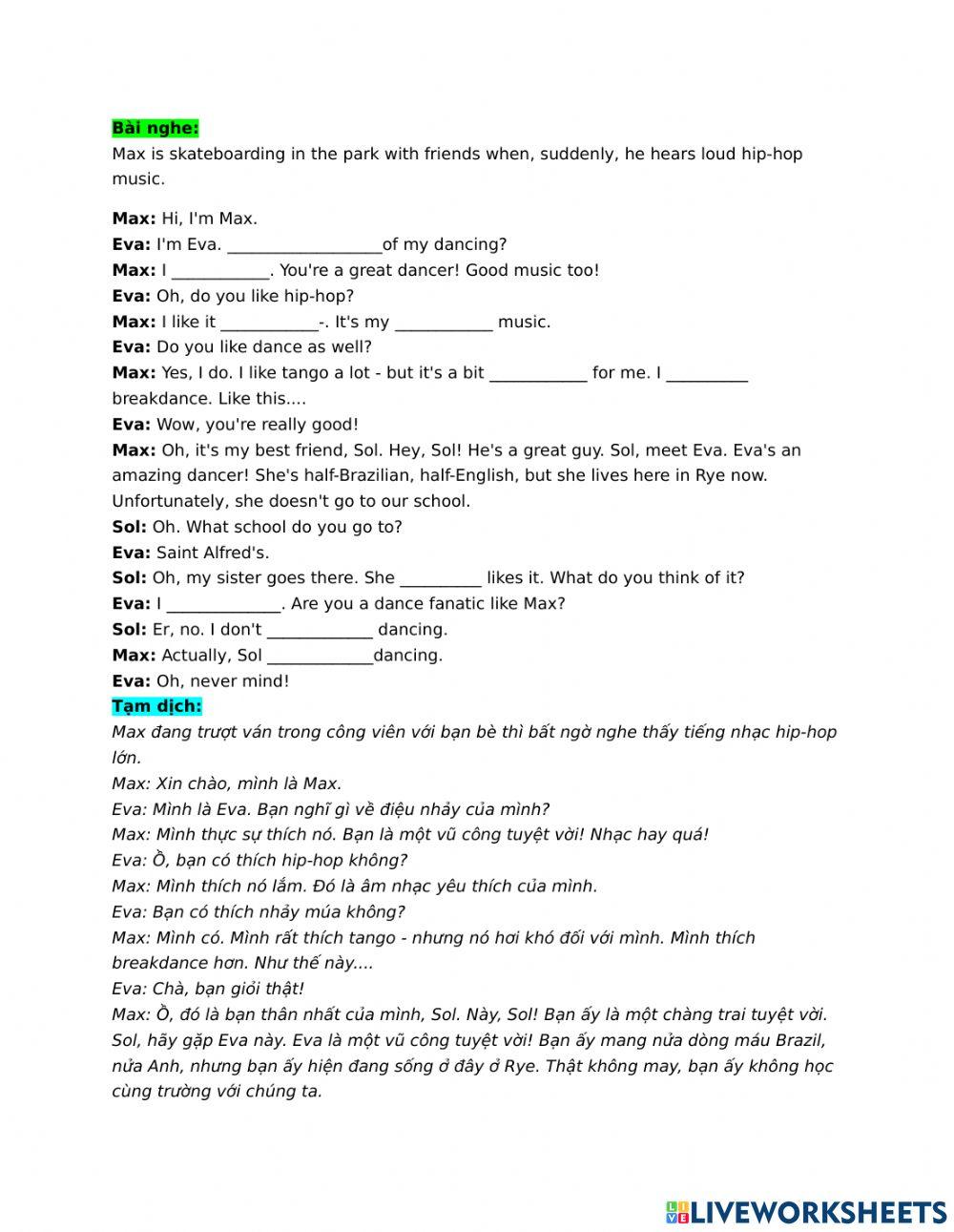 Listening 1 English 6