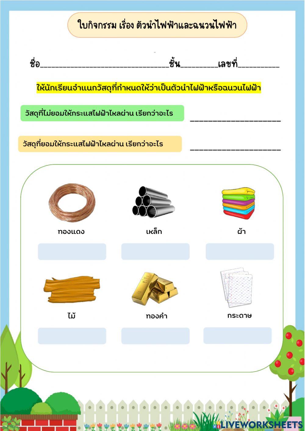 ตัวนำไฟฟ้าและฉนวนไฟฟ้า