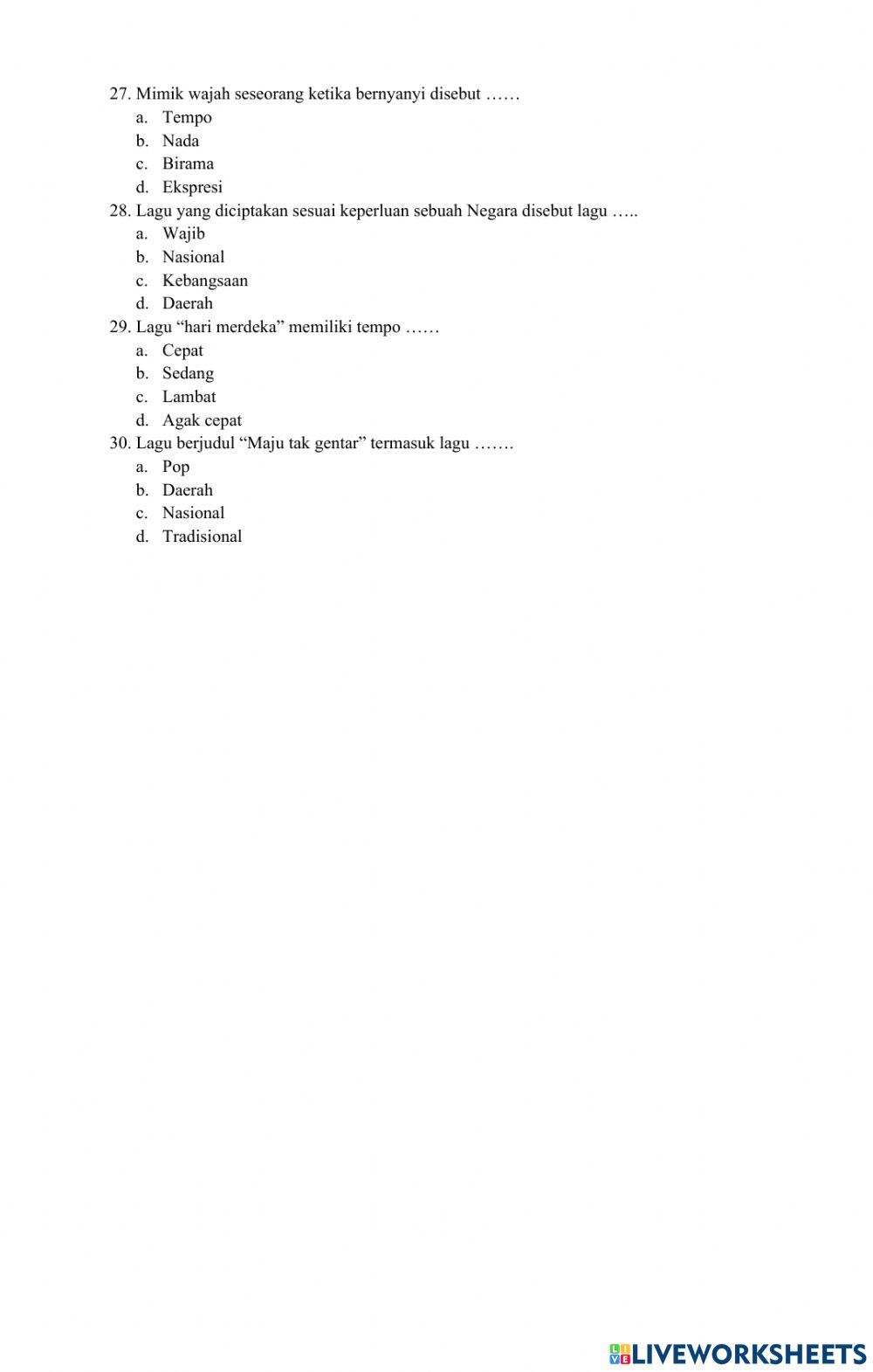 SBdP PAT Ganjil Kelas 4