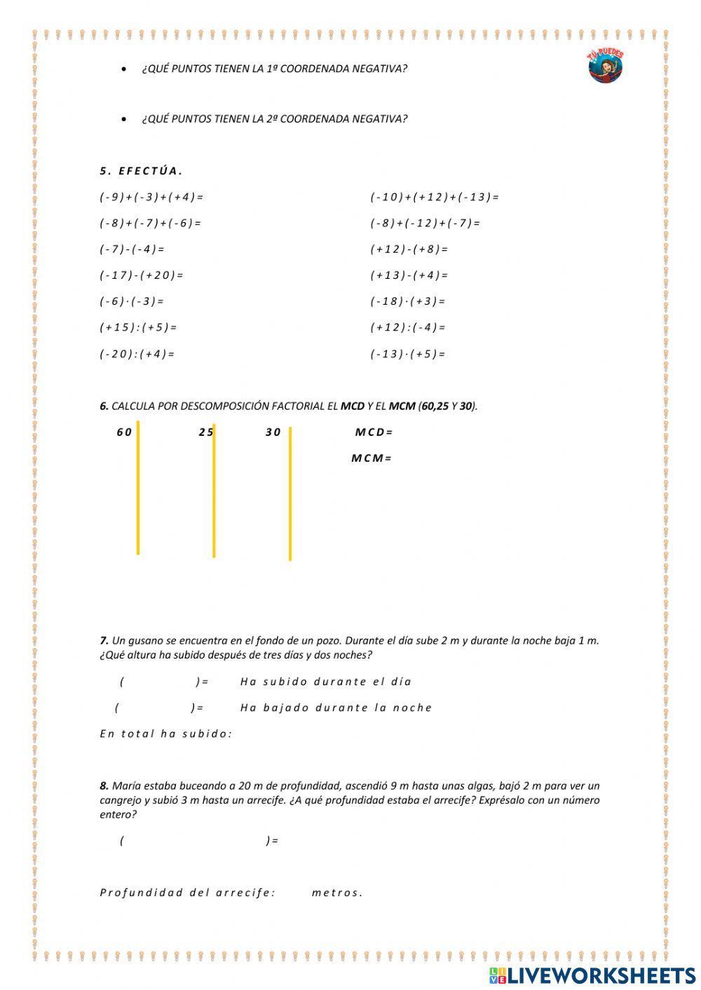 REPASO MATEMÁTICAS UNIDAD 3