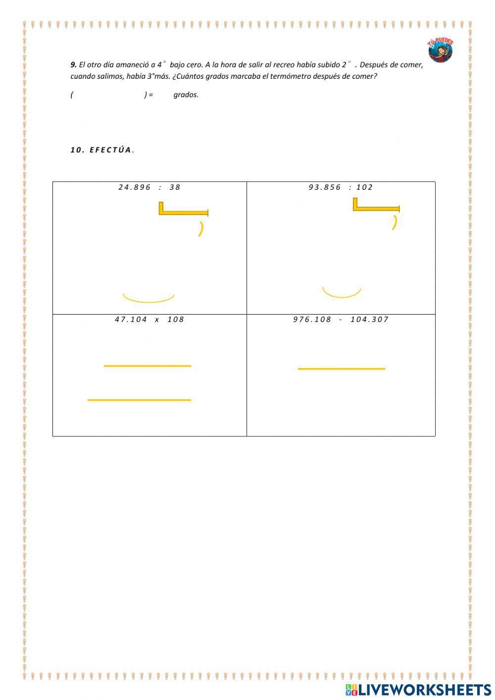 REPASO MATEMÁTICAS UNIDAD 3