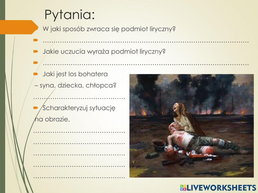 Elegia O Chłopcu Polskim Notatka 1687361 | Krzysztof Kamil Baczyński -Elegia o chłopcu