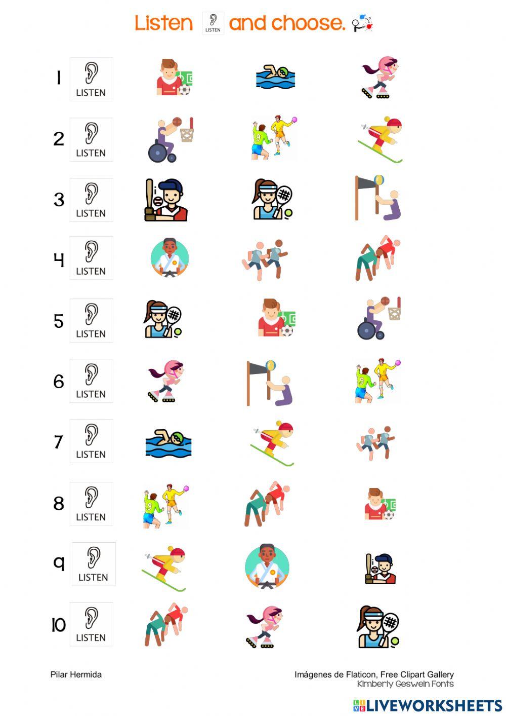 SPORTS listen and copy