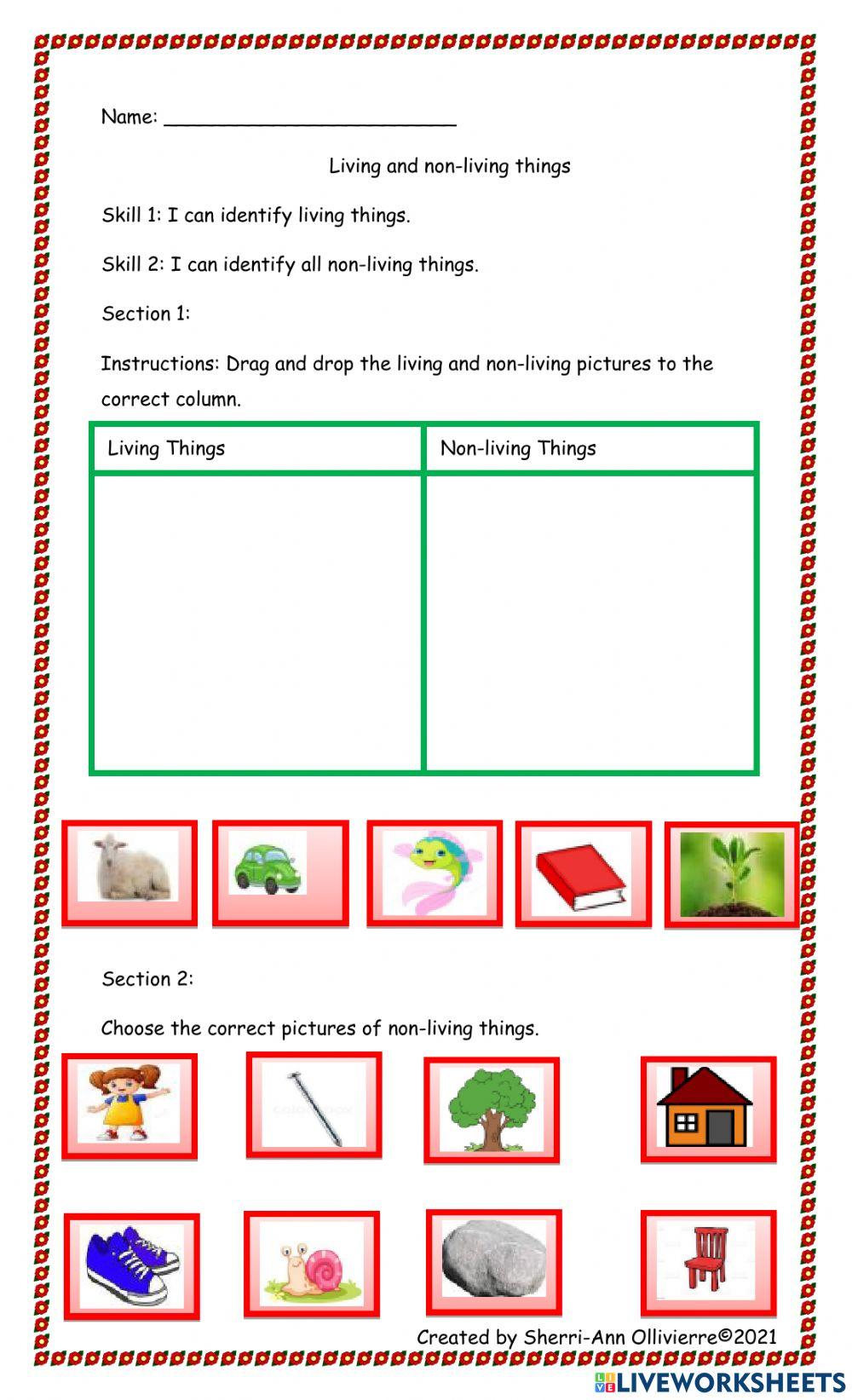 Living and non-living things