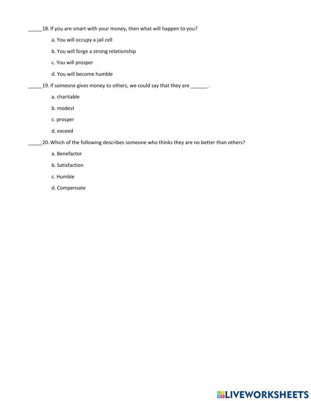 9-Vocab Exerc Nicholas NO READING