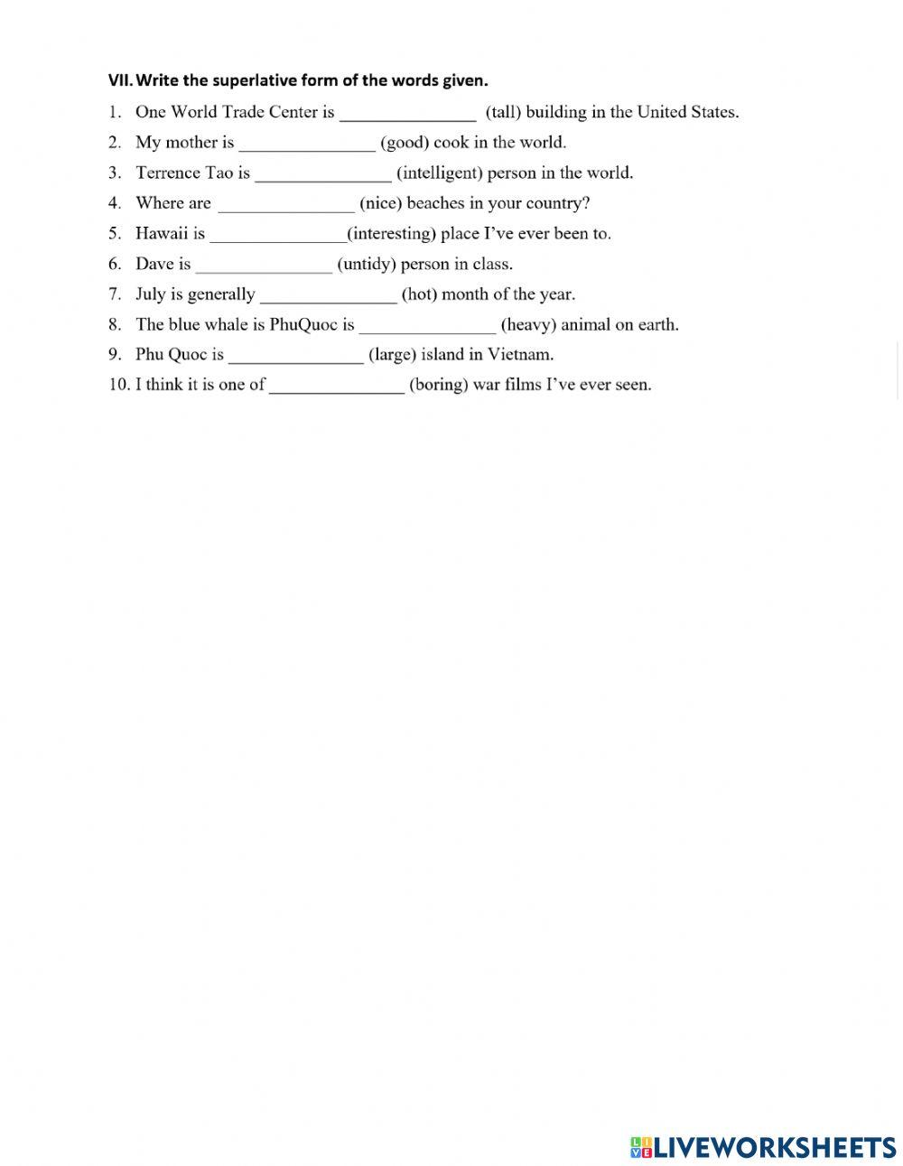 MLH6 - Unit 5 - 02 - Wonders - Superlative 1