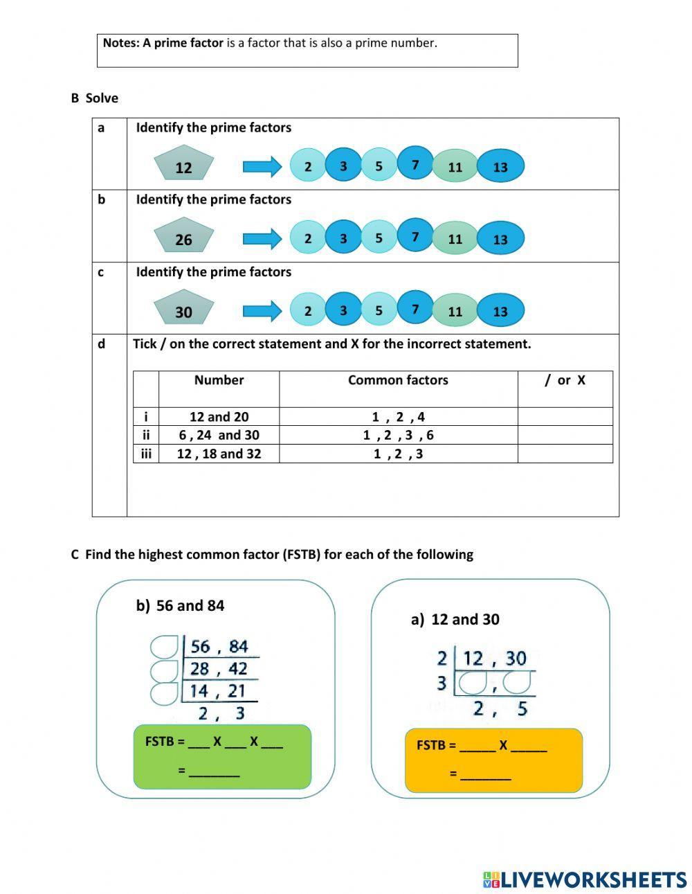 Chapter 2 factors amd multiples