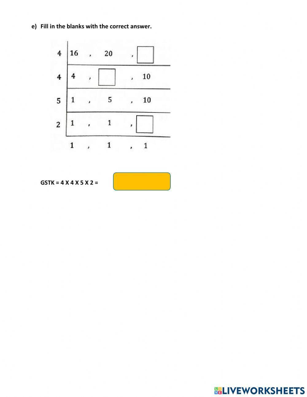 Chapter 2 factors amd multiples