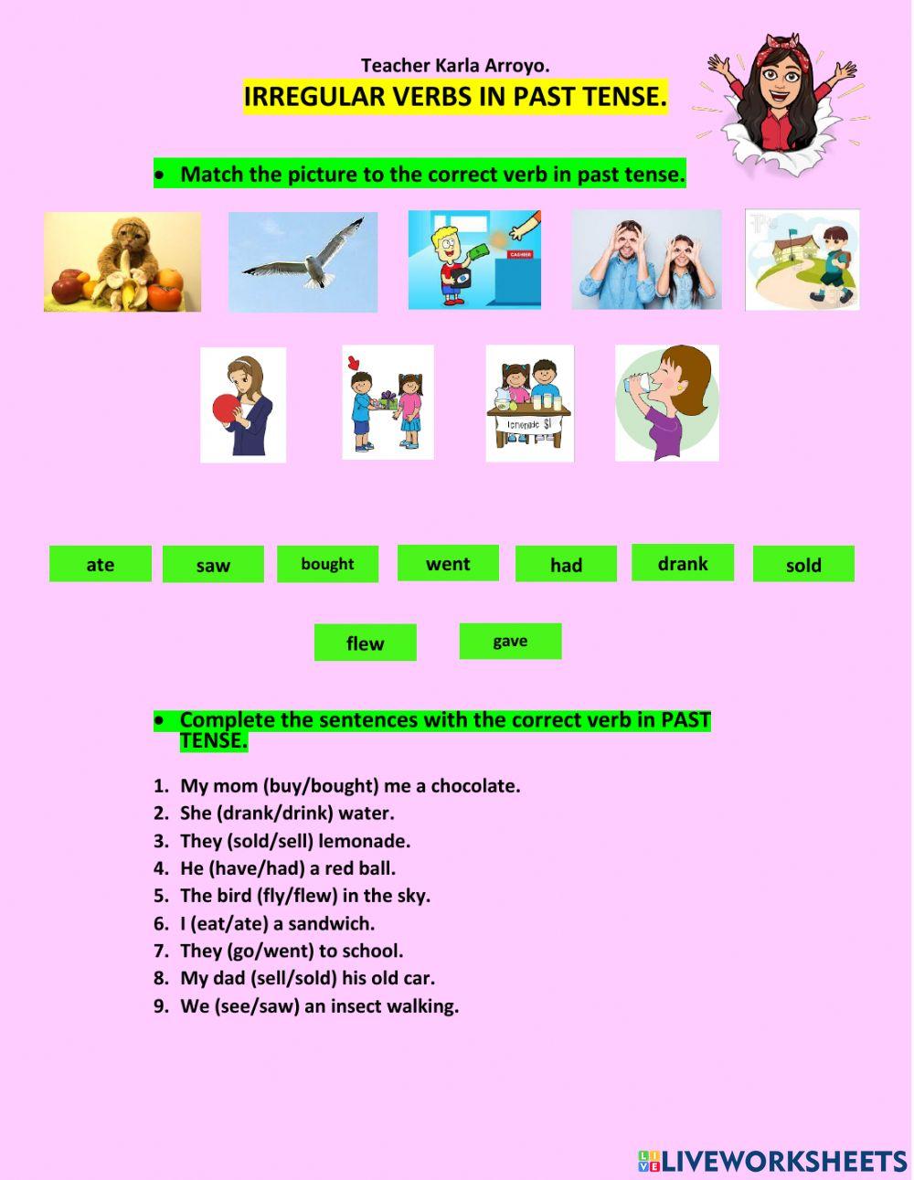 Irregular verbs in past