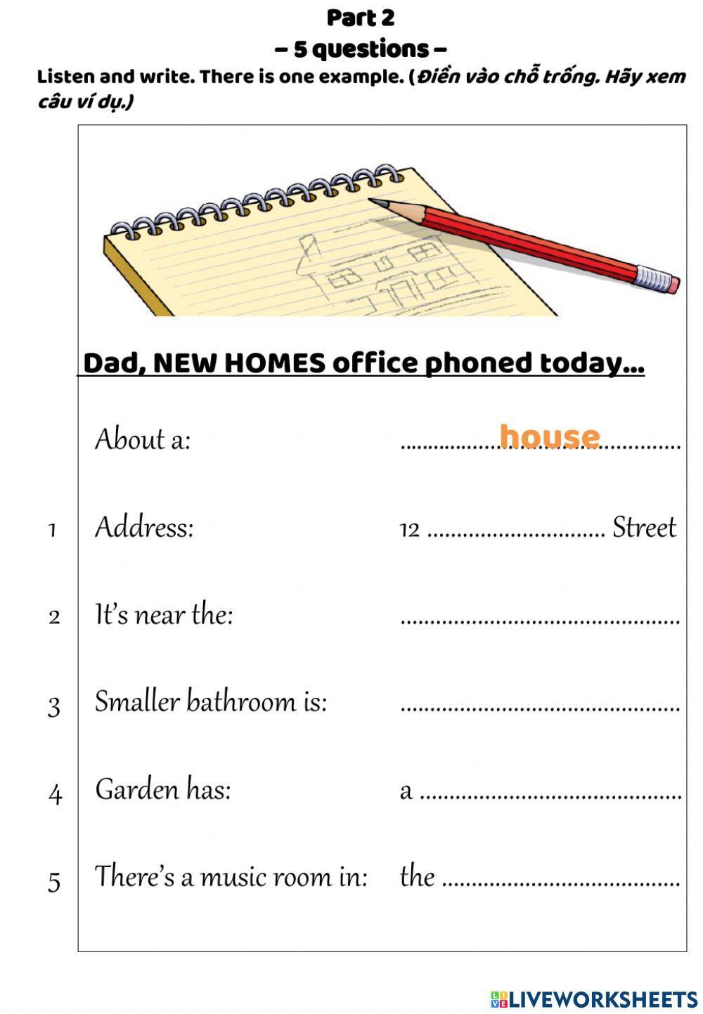 Flyers test - listening