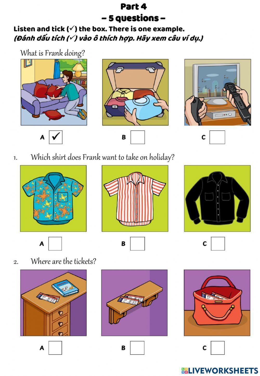 Flyers test - listening