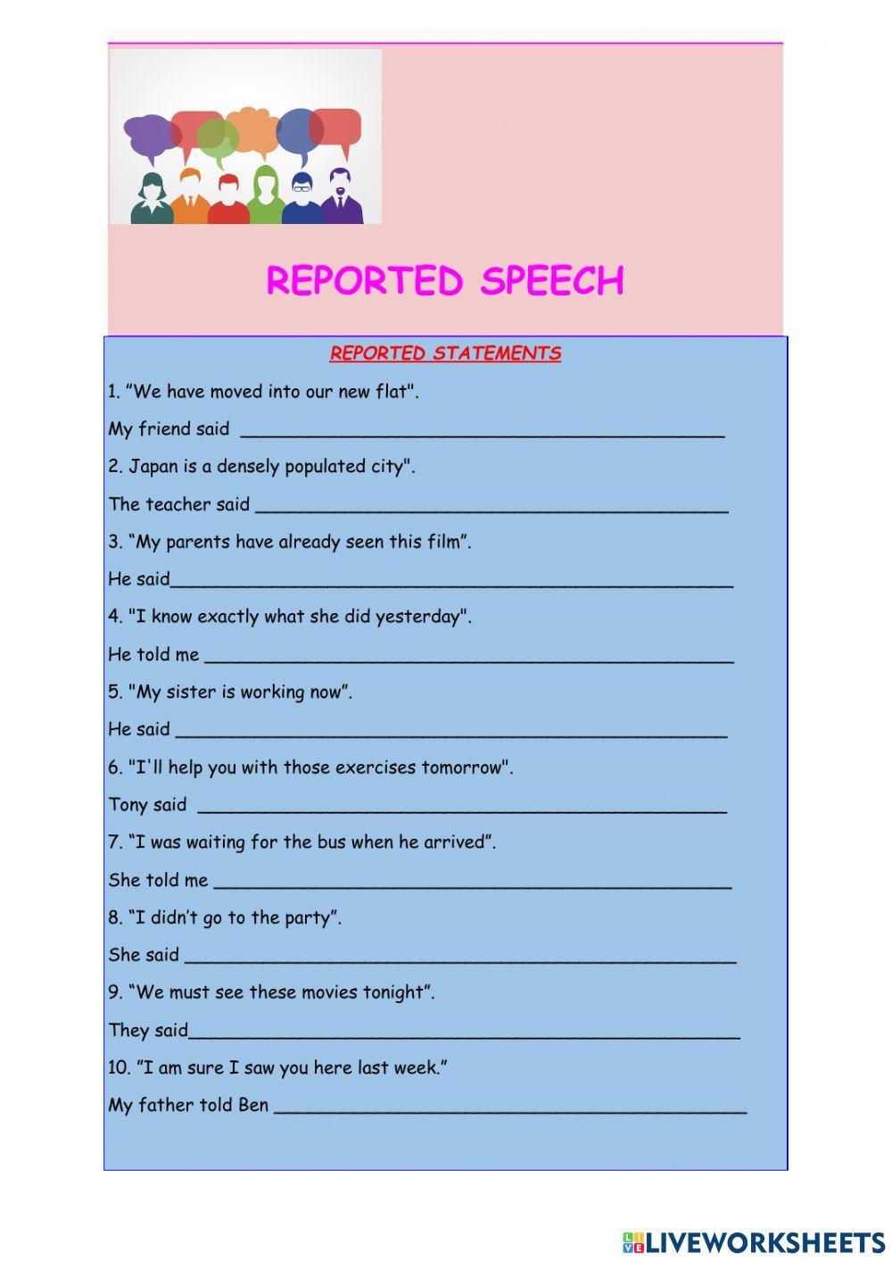 Reported speech