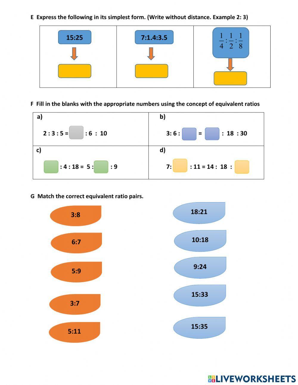 Chapter 4: ratios, rates and proportions