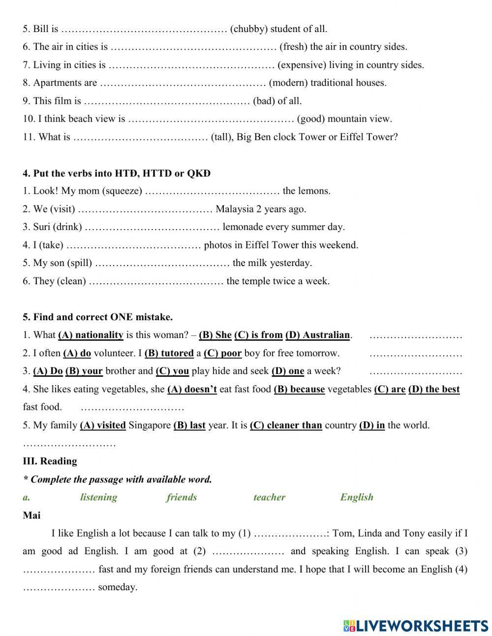 Group 4 - November test 2021