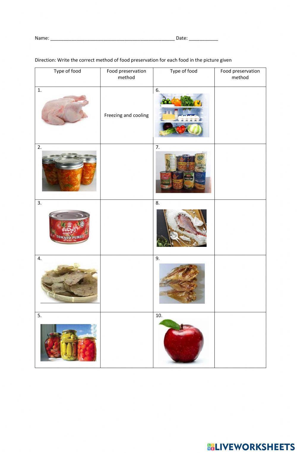 Different ways of food preservation