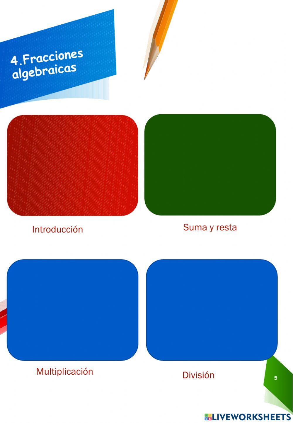 Videos Fracciones algebraicas