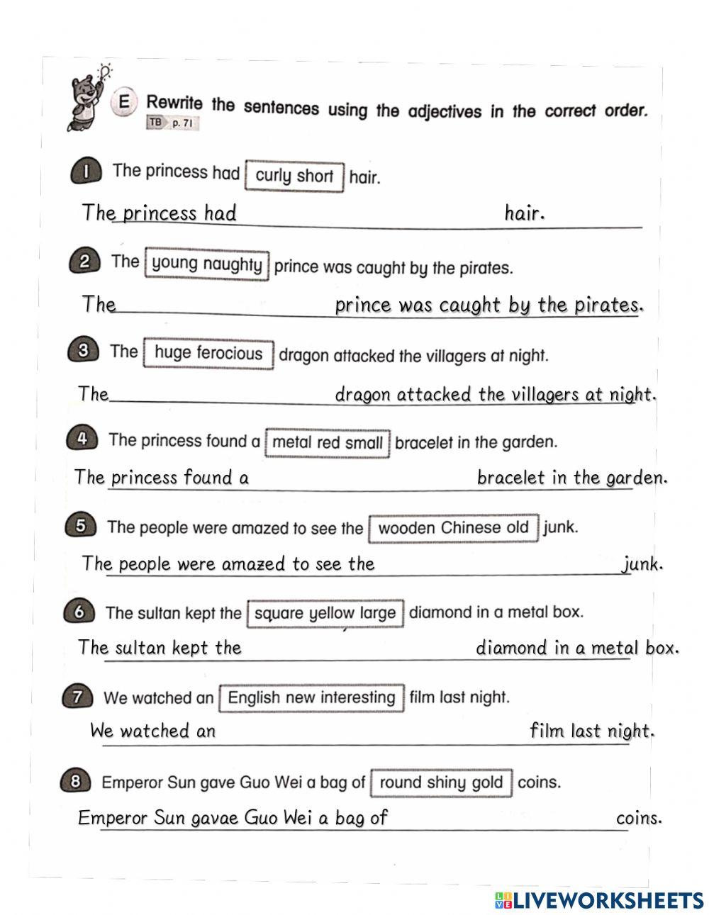 The Order of Adjectives