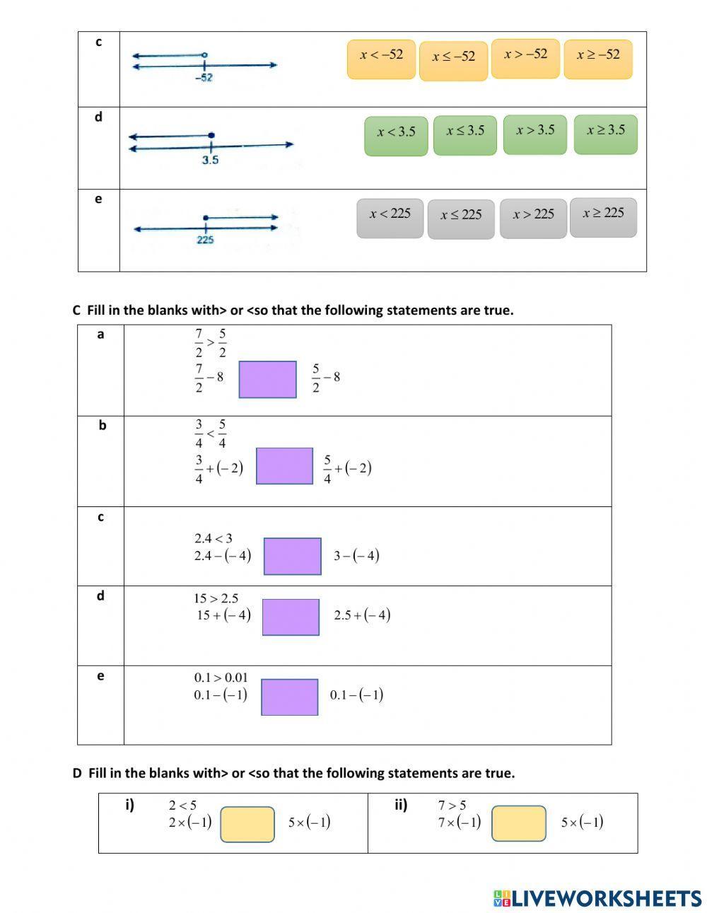 Chapter 7 linear inequalities