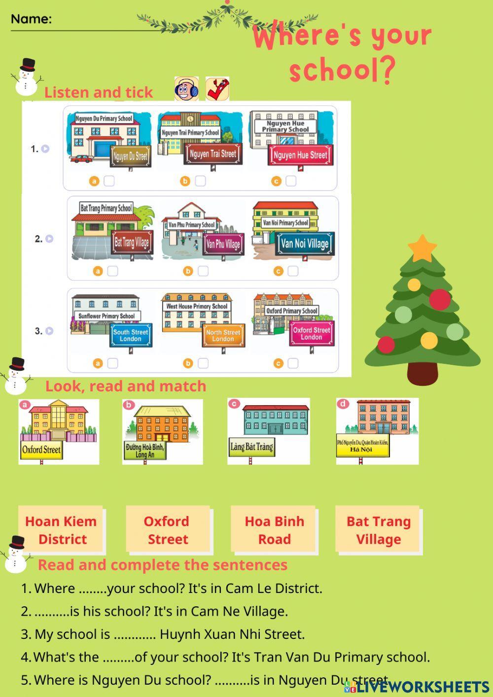 Unit 6 Where is your school? Lesson 1