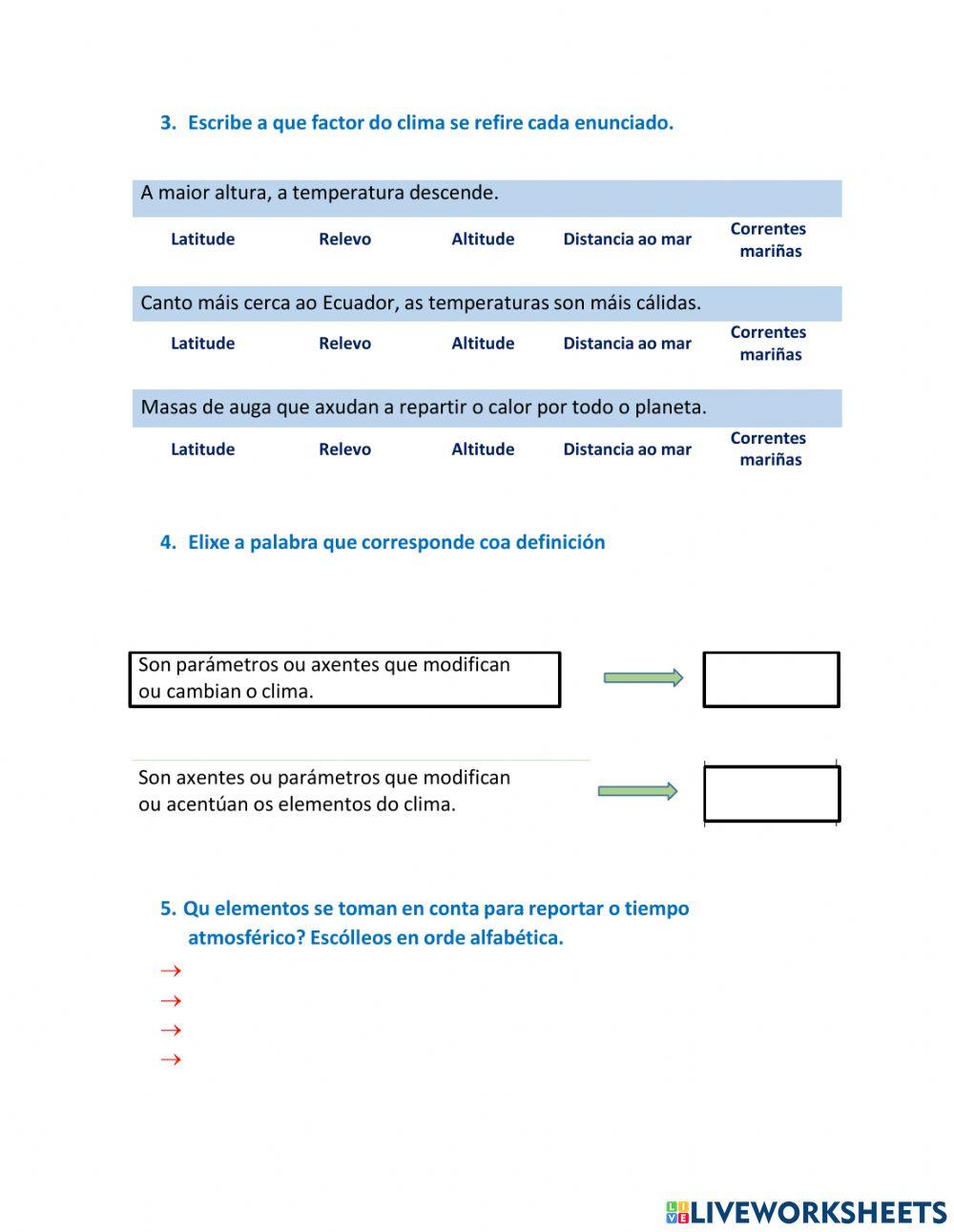 Factores e elementos do clima