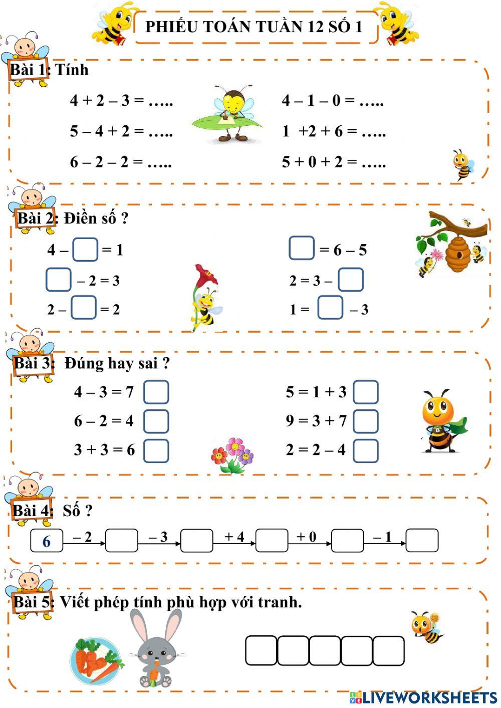 Toán tuần 12 số 1