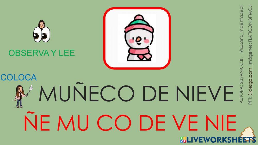 Lectura global y silábica -navidad-