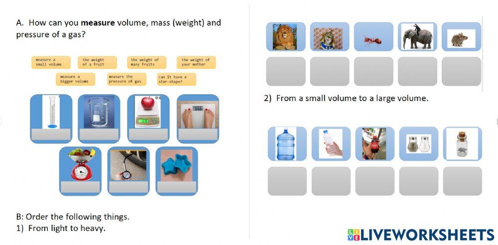 Mass volume and pressure
