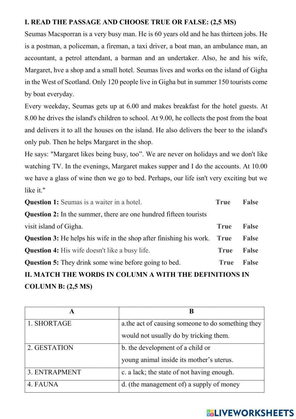 English 10 mock test (Phan Thị Thu Trang)