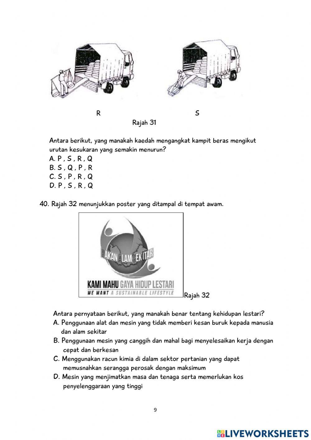 KUIZ SAINS AKHIR TAHUN - TAHUN 6 part 2