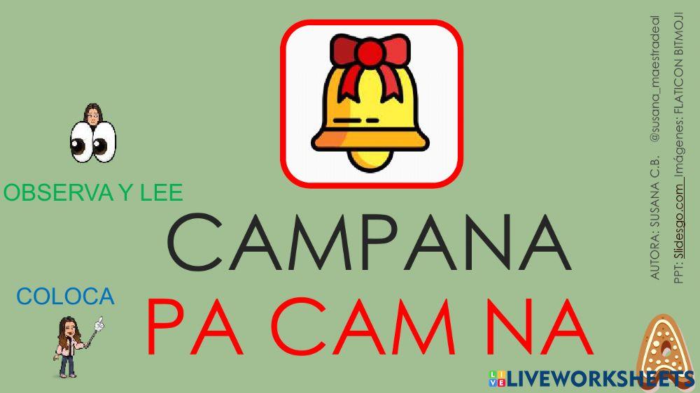 Lectura global y silábica  -Navidad 2-