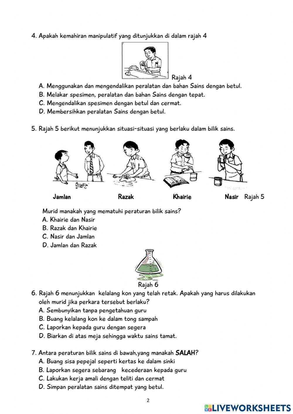 KUIZ SAINS AKHIR TAHUN- TAHUN 6 part 1