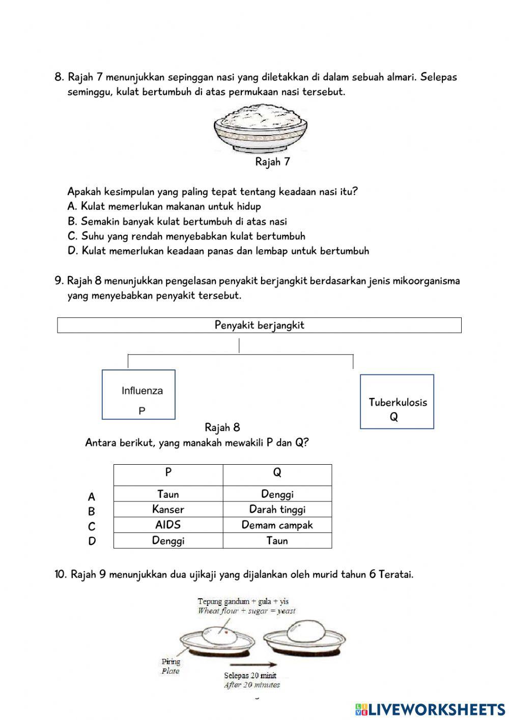 KUIZ SAINS AKHIR TAHUN- TAHUN 6 part 1