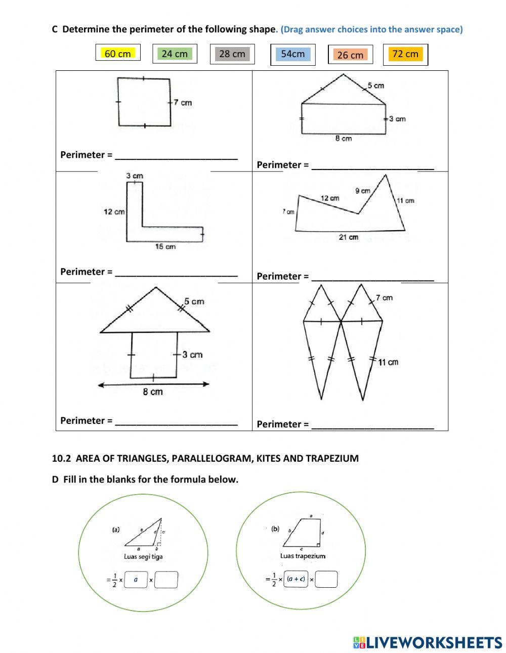 Chapter 10 :perimeter and area Chapter 10 :perimeter and area