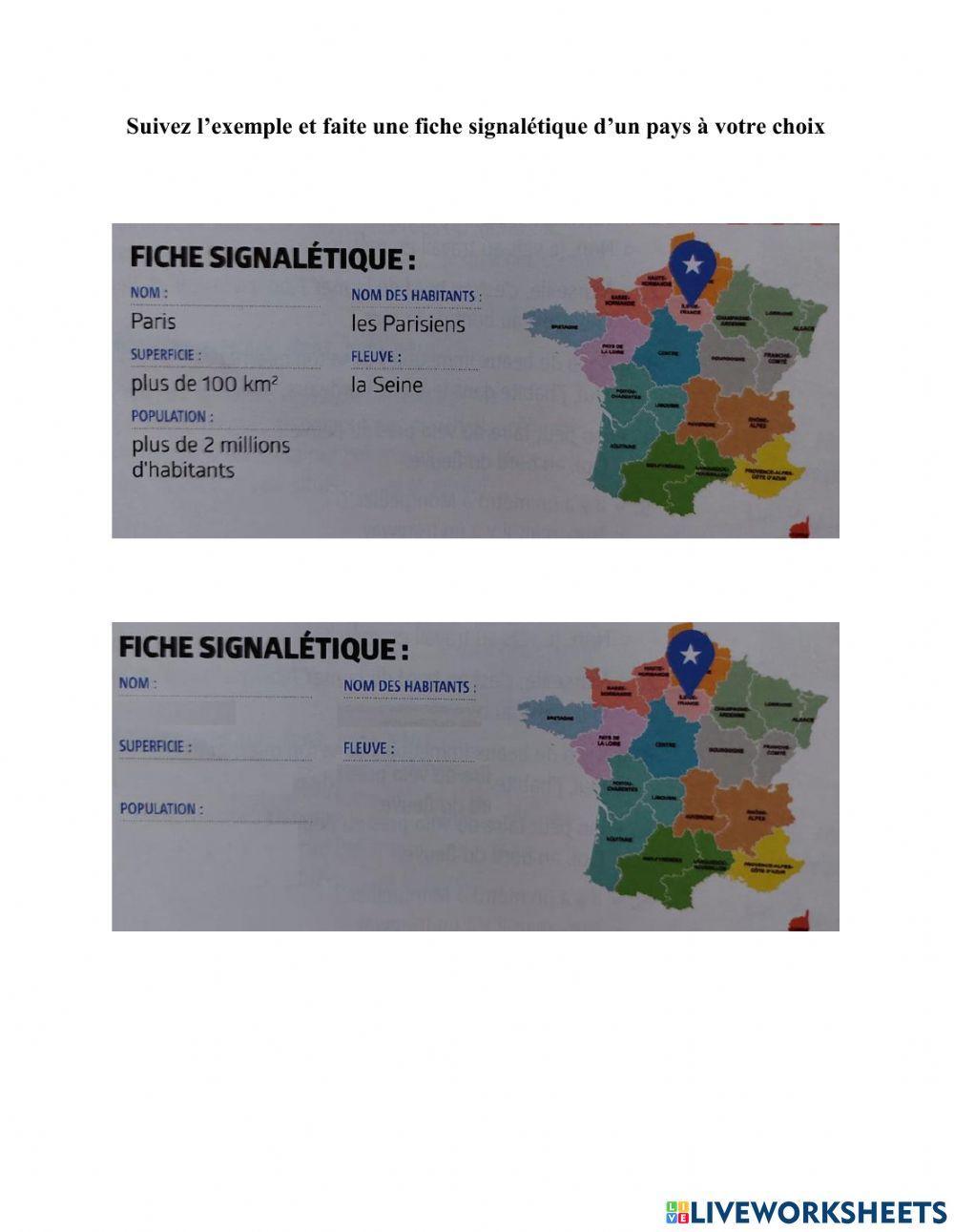Fiche signalétique Fiche signalétique