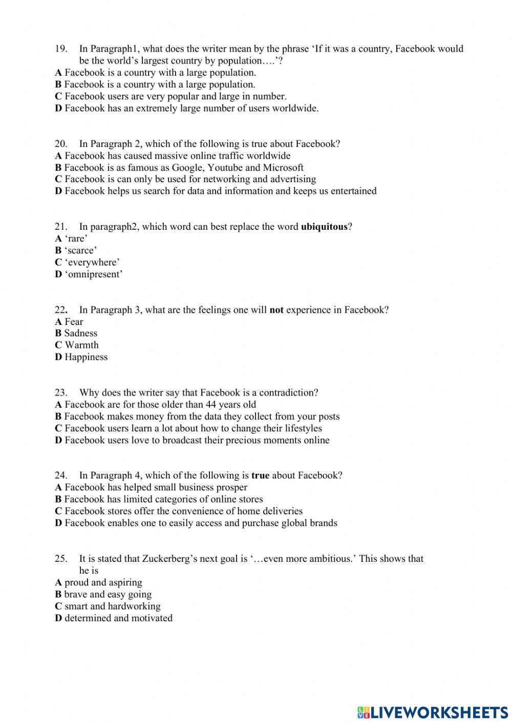 English monthly test (november 2021