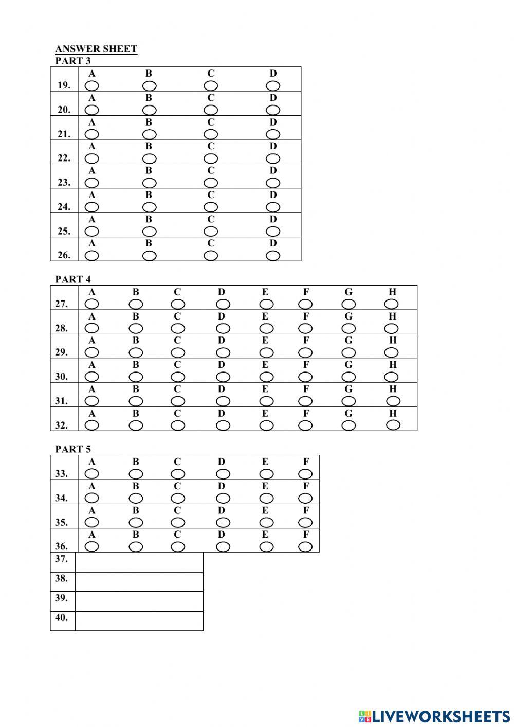 English monthly test (november 2021