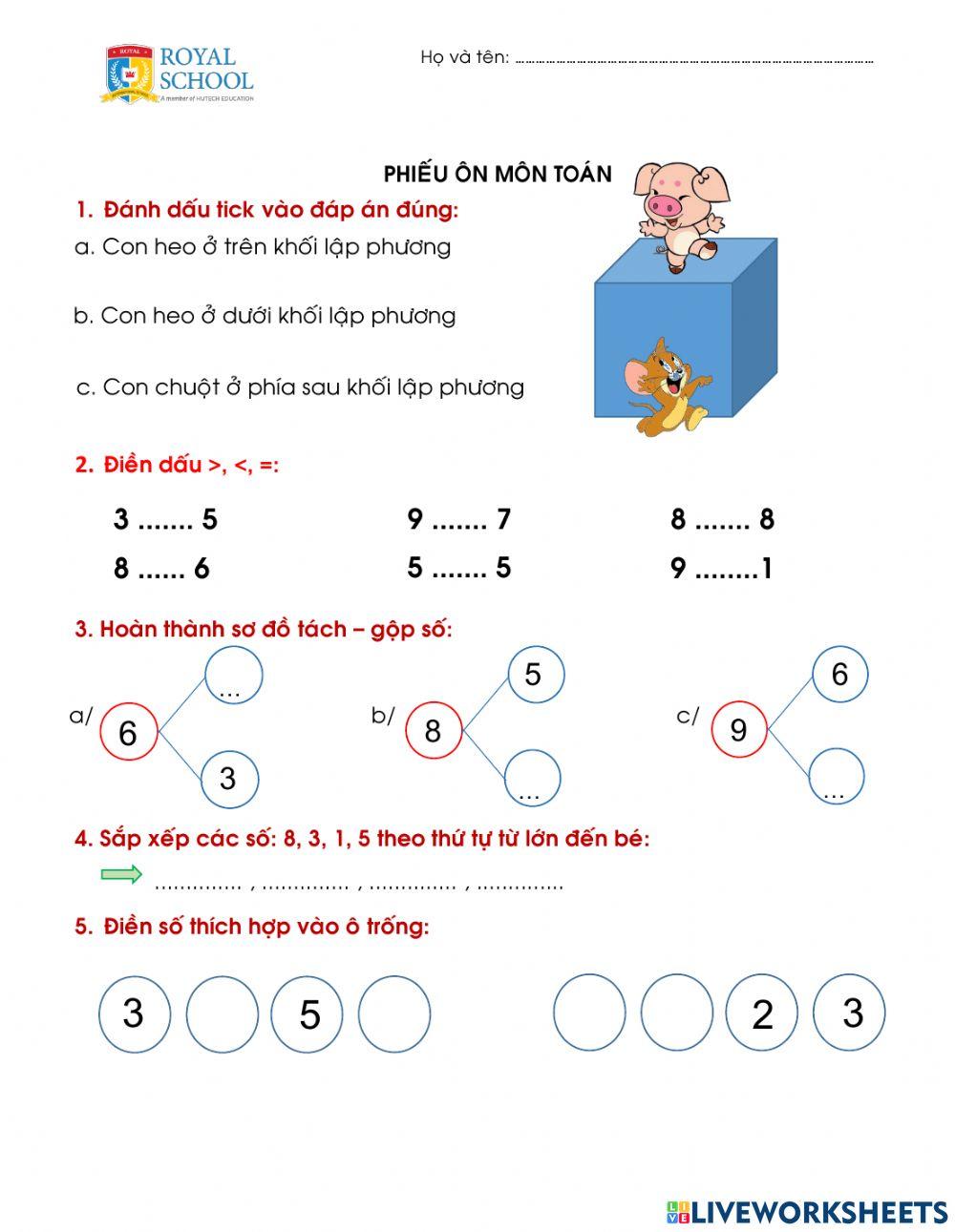 Ôn tập toán chương 1,2