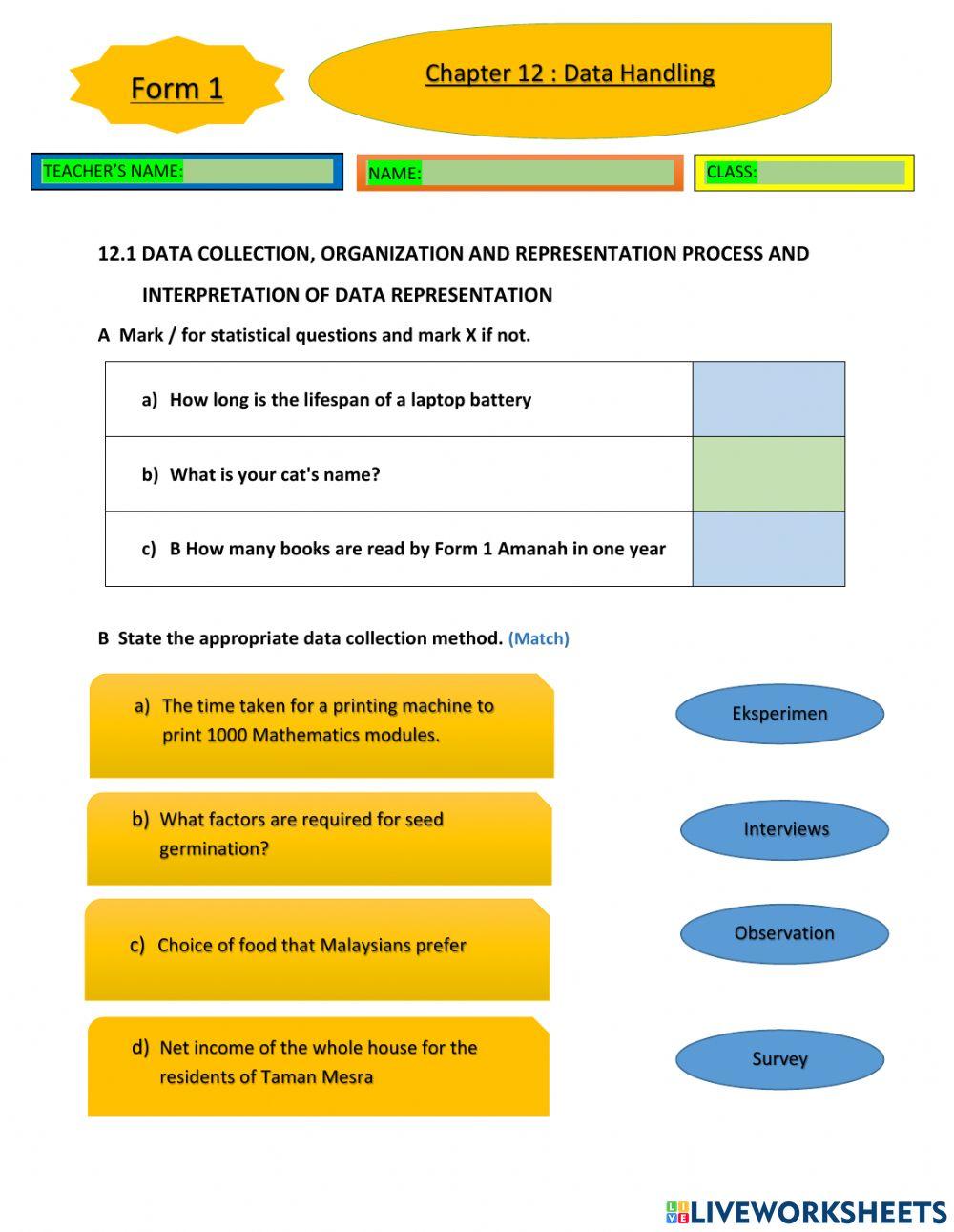 Chapter 12 data handling Chapter 12 data handling
