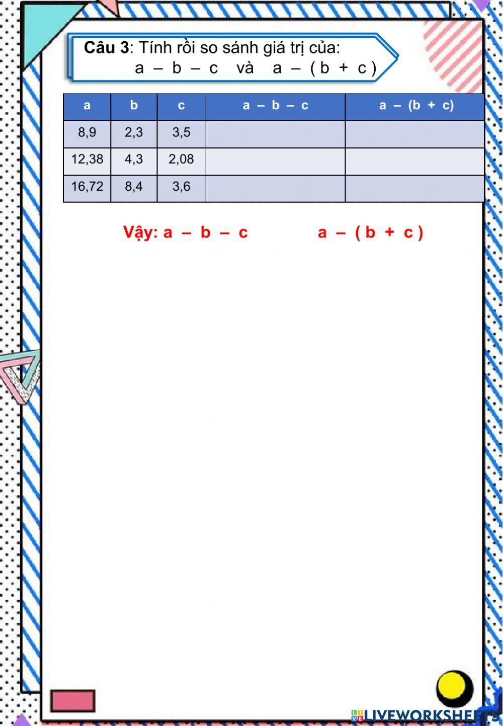 Toán 5 - Luyện tập trang 54