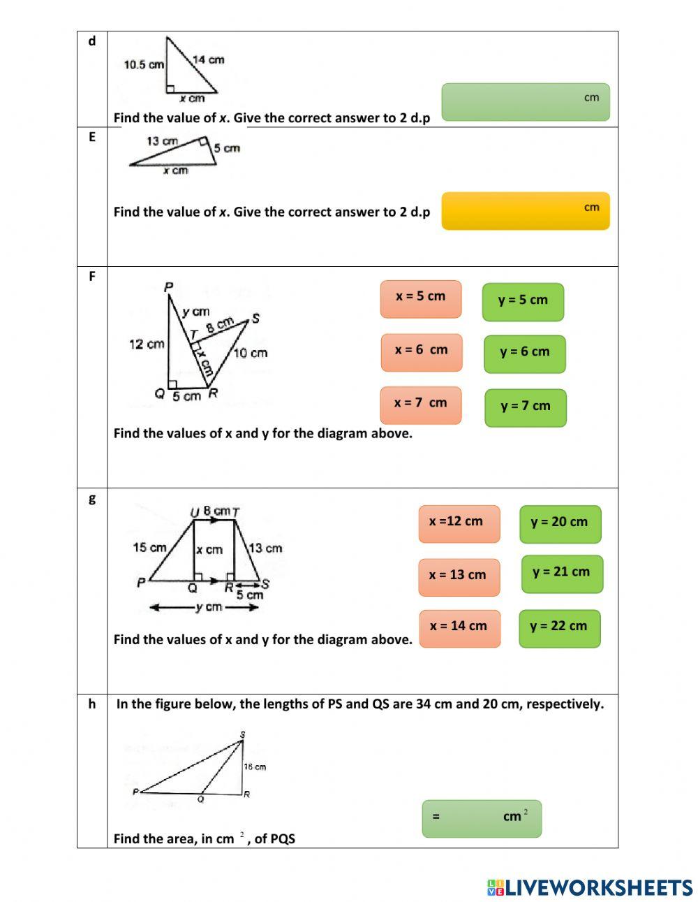 Chapter 13 the pythagoras theorem