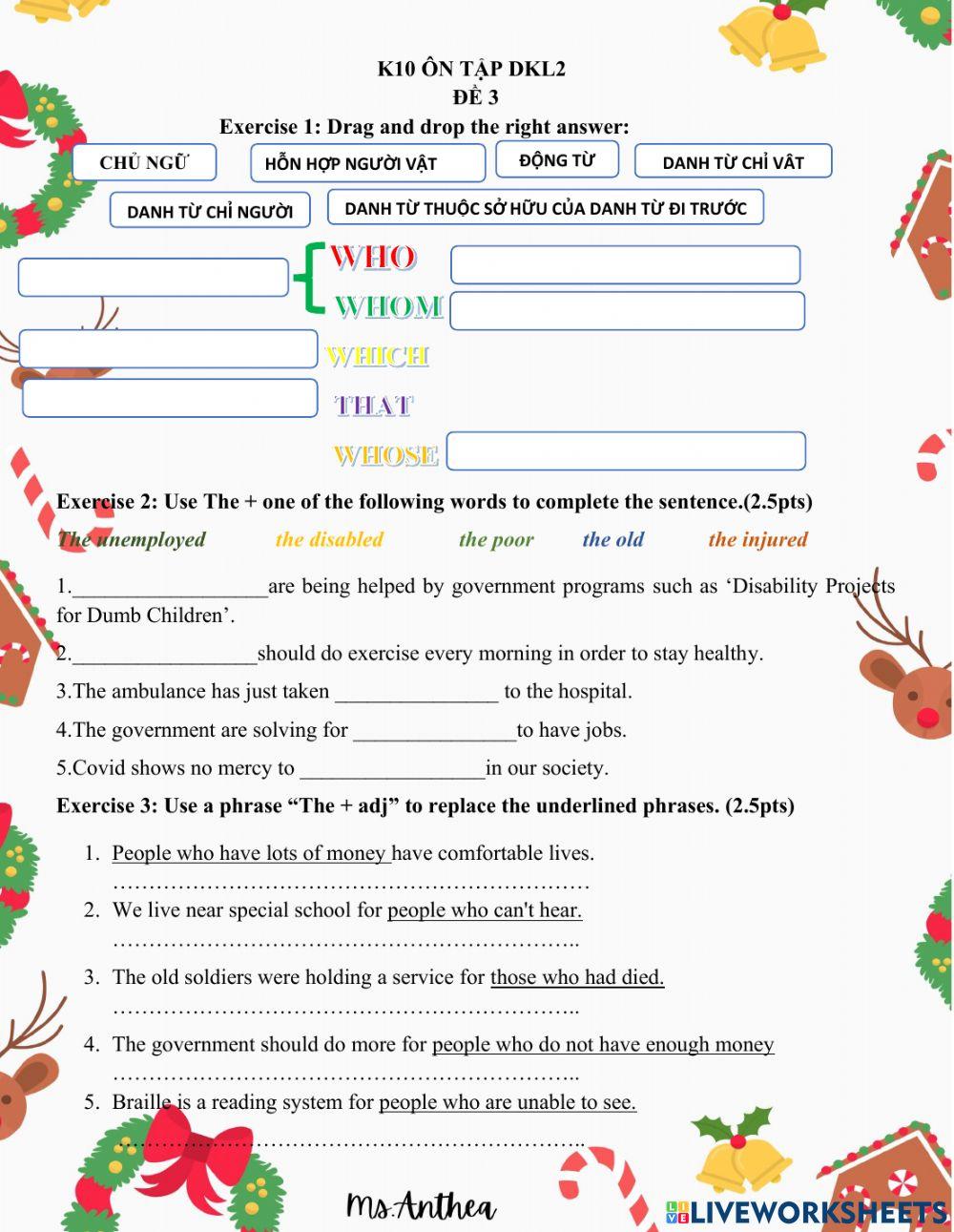 K10 ôn tập dkl2 đề số 3