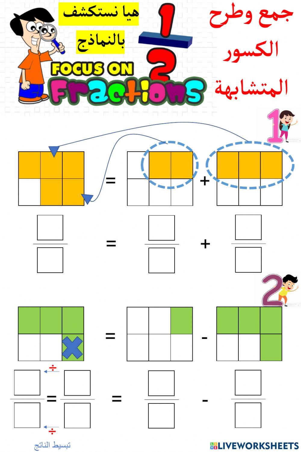 الكسور المتشابهة