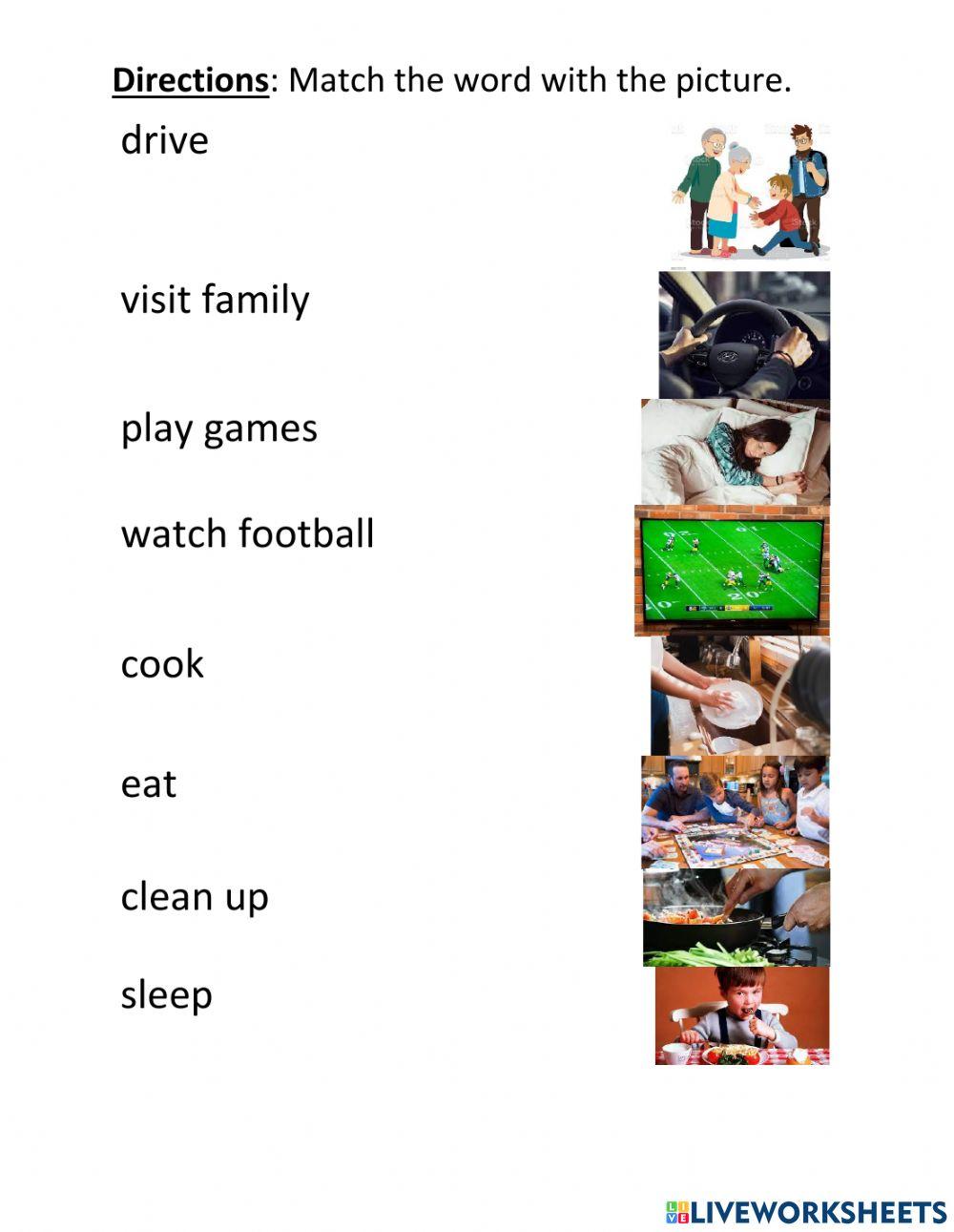 On Thanksgiving Vocabulary