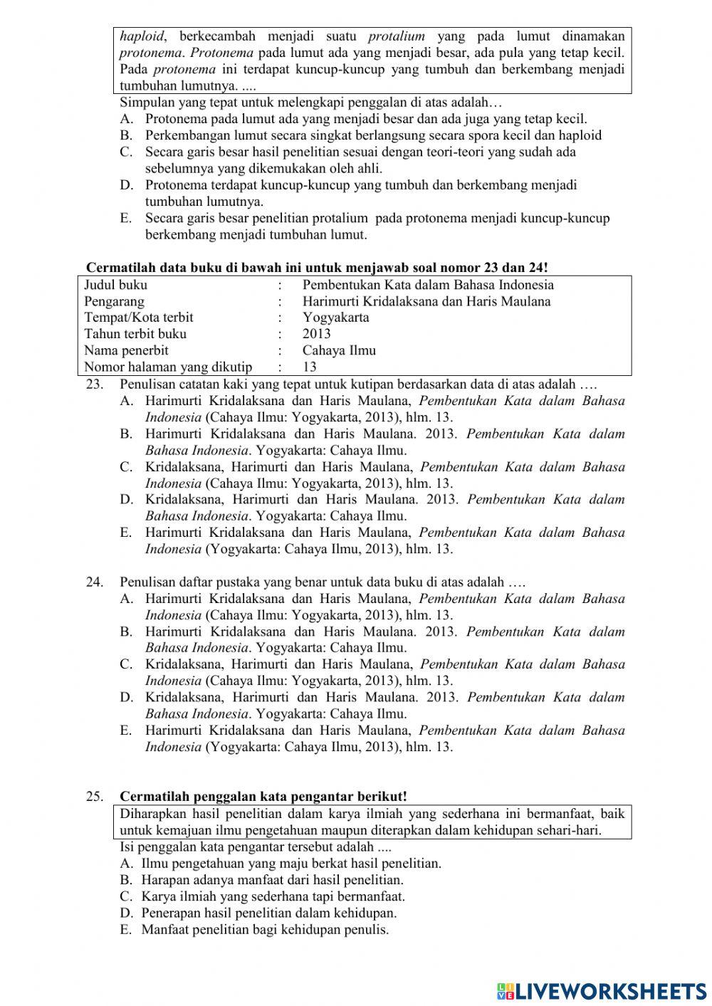 US Bahasa Indonesia XI